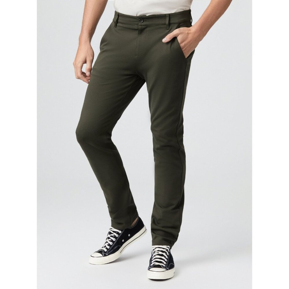 Paige Mens Stafford Knit Trouser Dark Pine Size 38 NEW